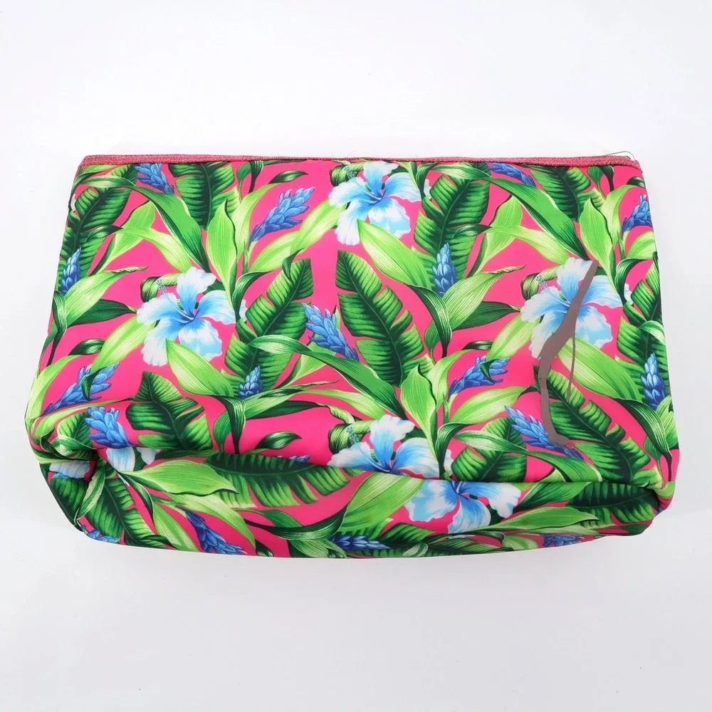 Tommy Bahama Tropical Floral Toiletry Cosmetic Travel‎ Bag Pink Womens